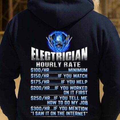 Hourly Rate Electrician Apparel - Funny Workwear